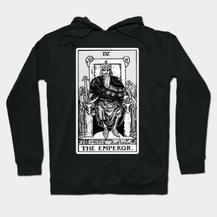 IV. The Emperor Tarot Card | Black and white Hoodie
